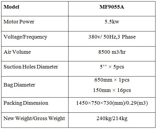 Woodworking Industry Dust Collector Double Barrel Type 7.5kw Mj9075j 24 Cloth Bags Two Barrels Industrial Vacuum Cleaner